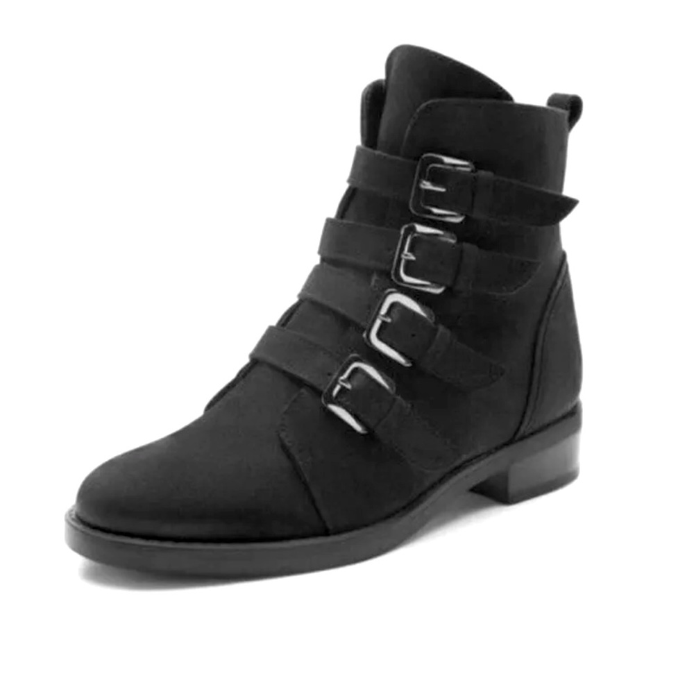 Women's Elana Waterproof Moto Boots Black, Size 8